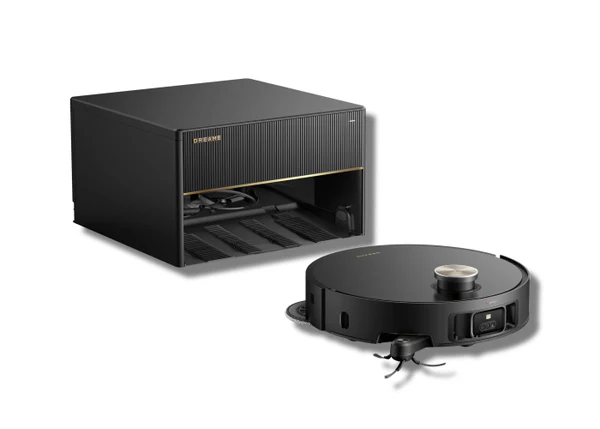 რობოტი მტვერსასრუტი Dreame Robot Vacuum X50 Master Black (RLX86CE-1) 6977328064912 | შეწოვის სიმძლავრე: 20,000 Pa (Vormax™ შეწოვის სისტემა), იატაკის წმენდის სისტემა: ორი მბრუნავი მოპი (DuoScrub™) ცხელი წყლით რეცხვით (80°C) და ცხელი ჰაერით გაშრობით.