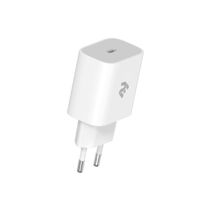 დამტენი 2Е Wall Charger USB-C PD3.0 DC5V/3A, Max 20W, white
