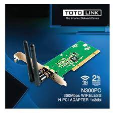 ქსელის ბარათი LAN Card Totolink N300PC 300M 802 11n/b/g Wireless PCI card 2 pcs 2dBi detachable ante