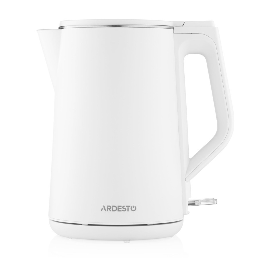 ელექტრო ჩაიდანი Ardesto Electric kettle EKL-X50, 1,7L, double-walled, gloss, STRIX, white