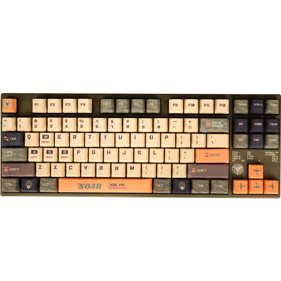 მექანიკური კლავიატურა Keyboard Varmilo VEA87 Warrior-Soar TTC Speed Gold EN