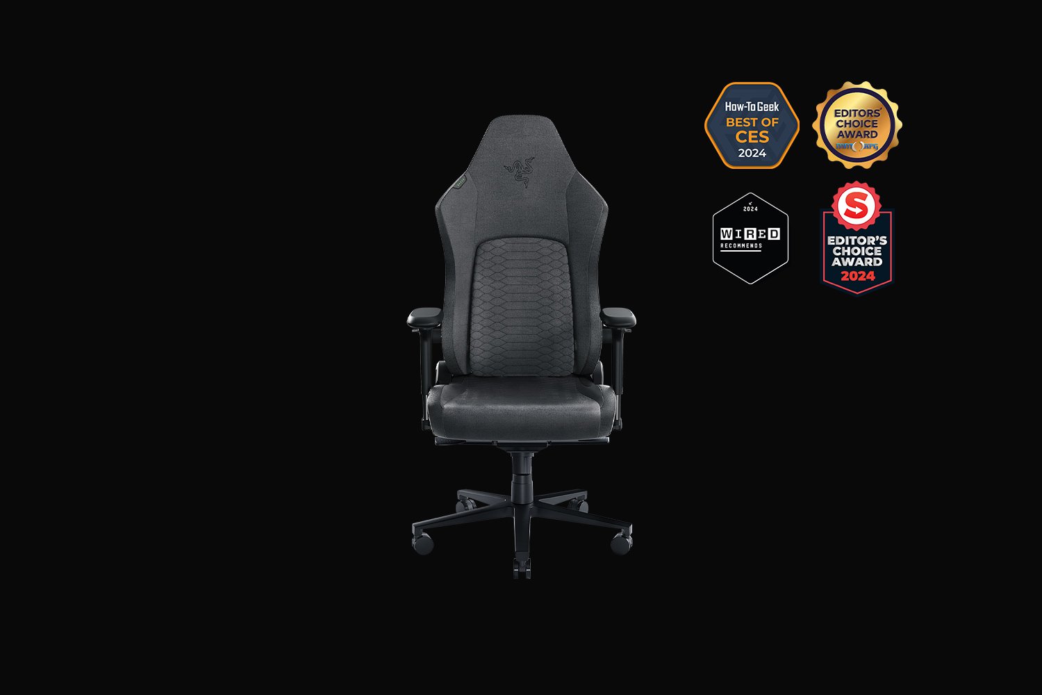 სავარძელი Razer chair Iskur V2 fabric, 4D-Armrests, dark grey (RZ38-04900300-R3G1)