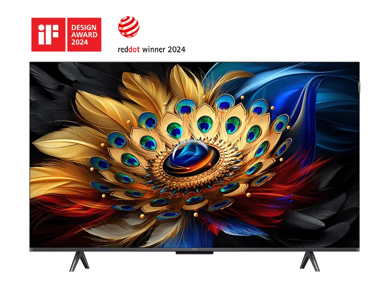 ტელევიზორი TCL QLED TV 43"(109cm)/ 43C655 (2024) 4K Google TV HDR10+ Dolby Atmos BT5.2 Wi-Fi 2.4+5GHz DVB-T/T2/C/S/S2 2x15W HDMI1.4/HDMI2.0&HDMI2.1,HDCP1.4 200x100