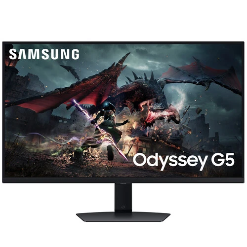 მონიტორი Samsung Odyssey G5 LS32DG502EIXCI QHD 2560x1440@180H, IPS, LED, 1000:1, 350C/m2, 178°/178°, DisplayPort 1.2, HDMI 2.0, AMD FreeSync, VESA DisplayHDR 400 180 Hz and 1 ms (GtG)