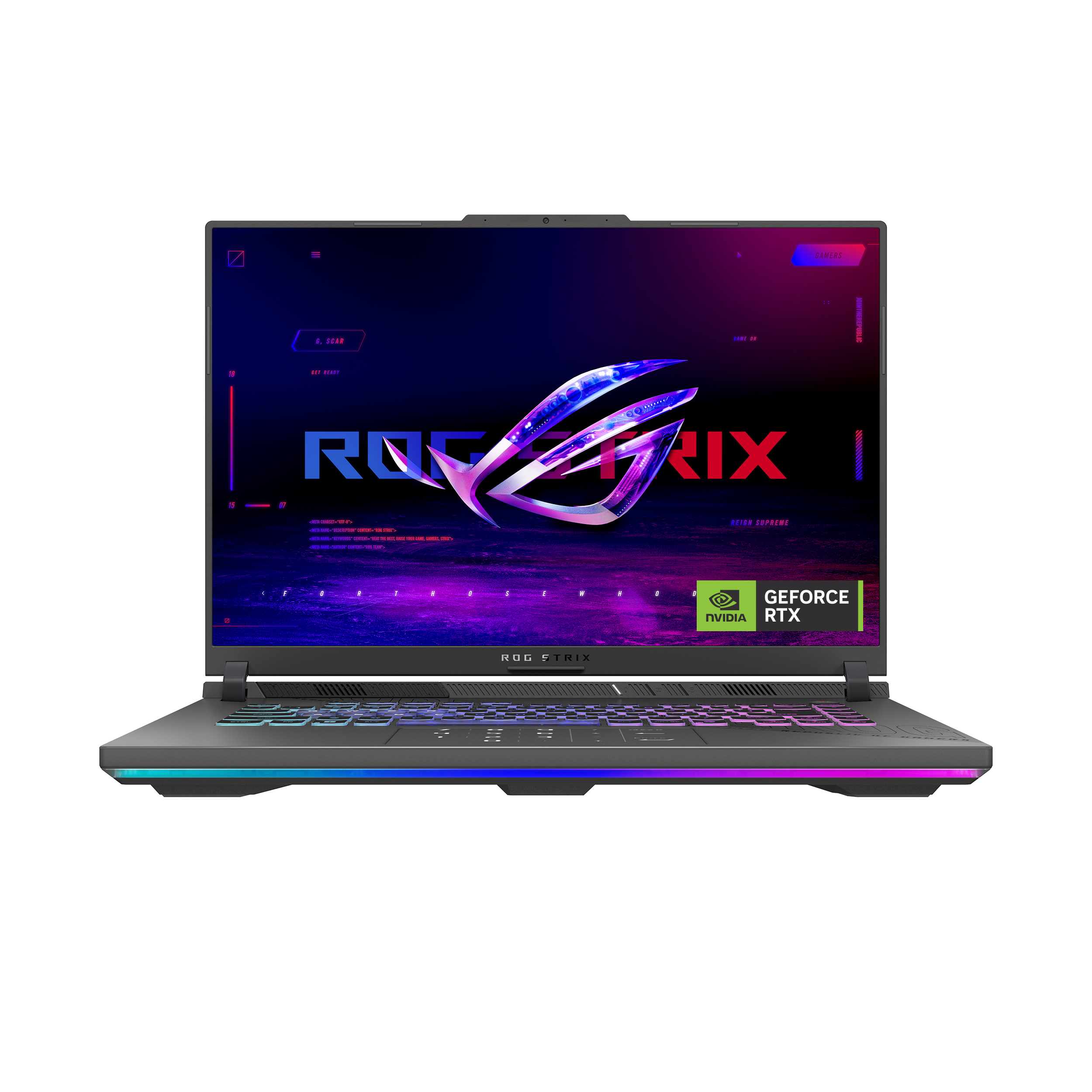 Gaming ნოუთბუქი ASUS G614FR ROG Strix G16 (2025) (G614FR-RV008) 16" 2560x1600 (WQXGA), IPS, 240Hz AMD Ryzen 9 (9000 Series) 9955HX, 16 GB DDR5, 1 TB SSD, GeForce RTX 5070 Ti 12288 MB, no OS, gray