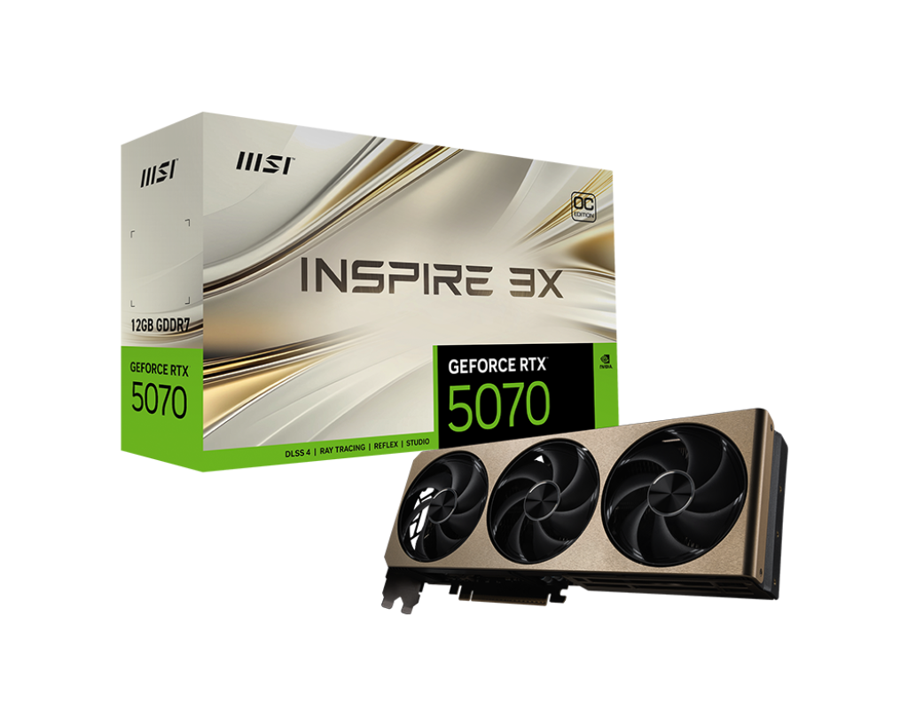 MSI Graphic card GeForce RTX 5070 12GB GDDR7 INSPIRE 3X OC