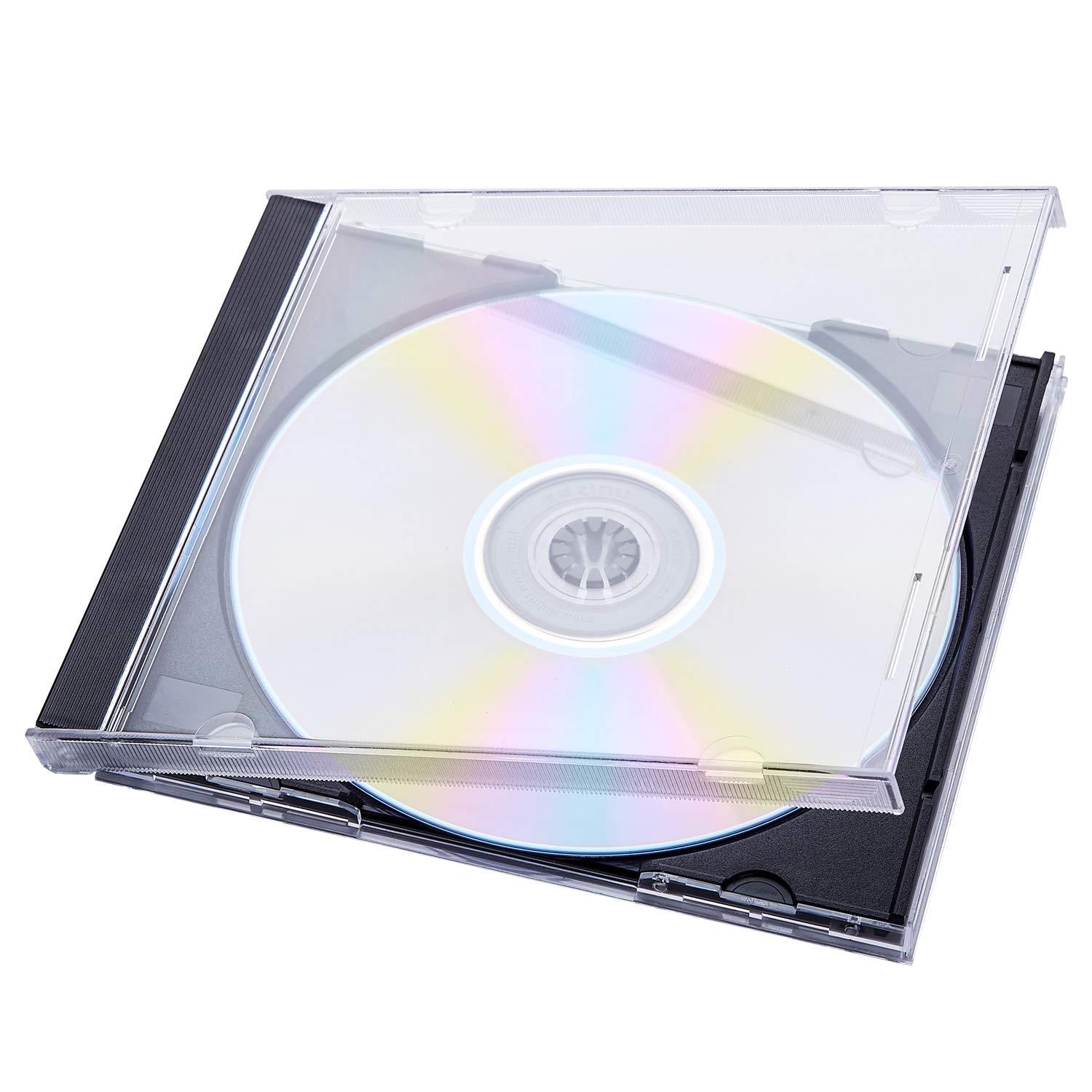 პლასტმასისი ჩასადები  CD-Jewel Case with Black Tray