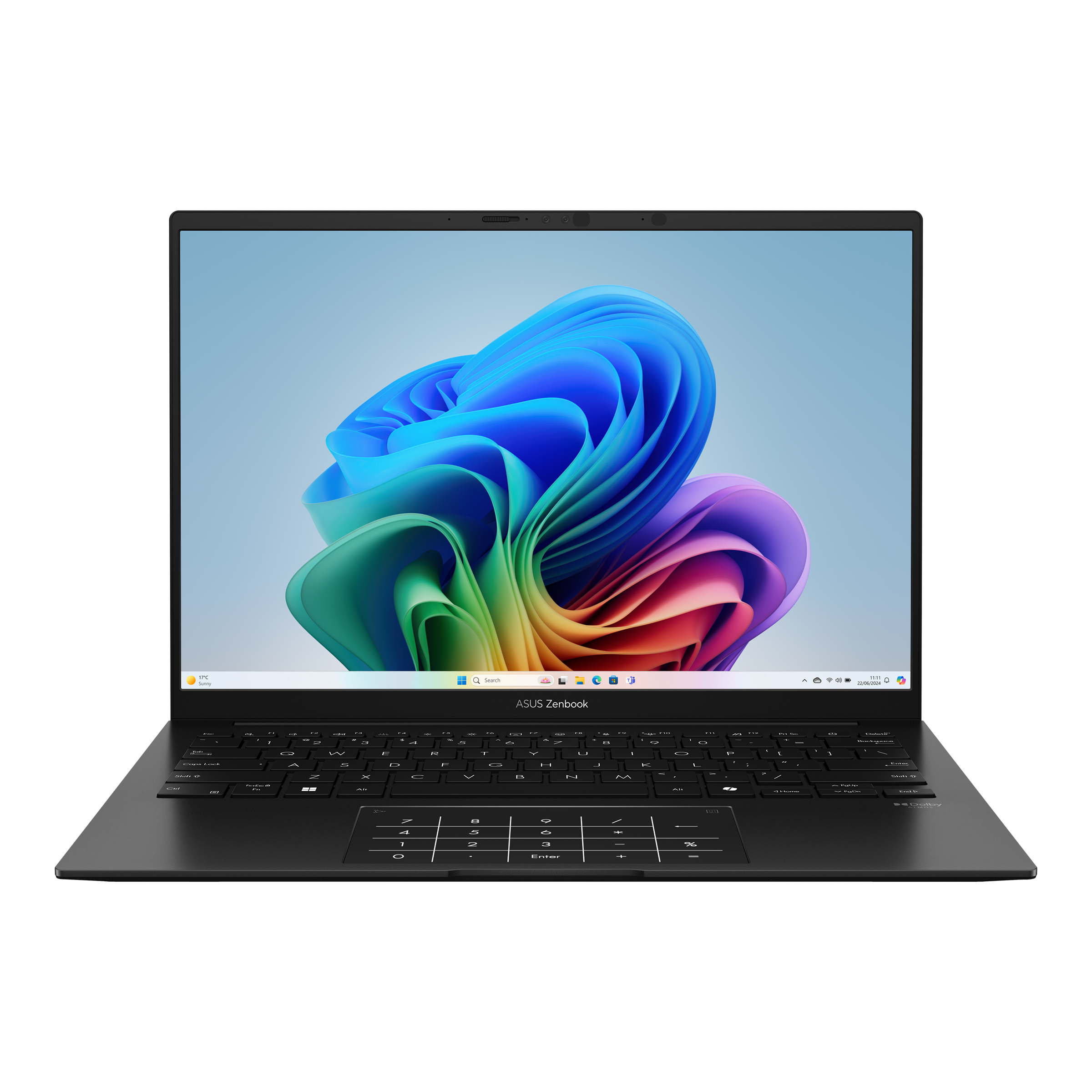 ნოუთბუქი ASUS Zenbook 14 (UM3406KA-QD170) |  14.0-inch, WUXGA (1920 x 1200) OLED 16:10 aspect ratio, 0.2ms, 60Hz, 400nits |  AMD Ryzen™ AI 7 350 Processor 2.0GHz (24MB Cache, up to 5.0GHz, 8 cores, 16 Threads), 32GB LPDDR5X on board, 1TB M.2 NVMe™ PCIe® 4.0 SSD | AMD Radeon™ Graphics | Wi-Fi 6E(802.11ax) (Triple band) 2*2 + Bluetooth® 5.3 | 75WHrs, 4S1P, 4-cell Li-ion , TYPE-C, 65W AC Adapter | 1x USB 3.2 Gen 1 Type-A, 1x USB 3.2 Gen 2 Type-C, 1x USB 4.0 Gen 3 Type-C, 1x HDMI 2.1 | Backlit Chiclet Keyboard | 1.28 kg , Jade Black